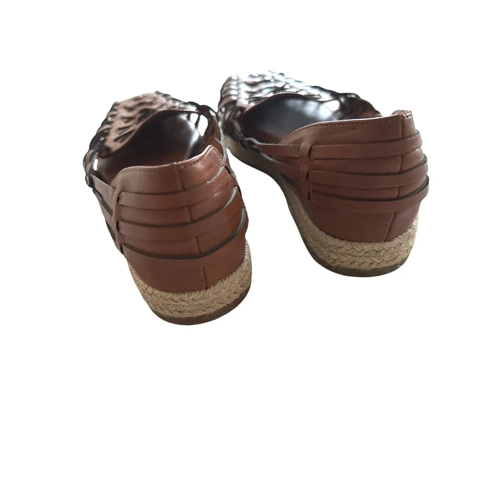 Sam & Libby Brown‎ Woven Leather Espadrille  Size 9